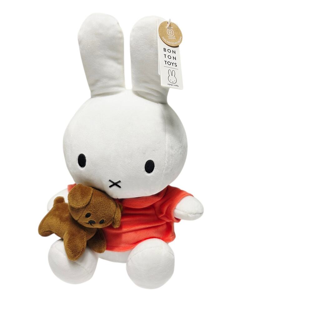 Miffy Holland Bonton Toys With Snuffy the Stuffed Dog 13โ New With Tags Nijntje